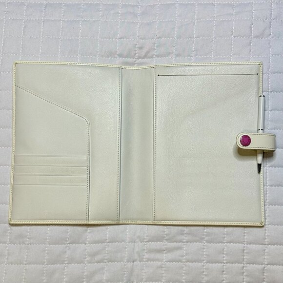 COACH Vintage Leather Planner Notepad Holder with Pen 2005 Fuchsia Pink 1217 Y2K - Picture 6 of 11